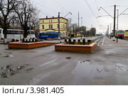 Железнодорожная станция "Зеленоградск-новый" в пасмурный осенний день. Калининградская область (2012 год). Редакционное фото, фотограф Сергей Трофименко / Фотобанк Лори