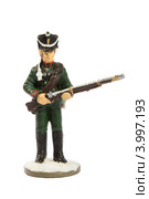 Рядовой 49-го егерского полка в зимней парадной форме, 1812 год (2012 год). Редакционное фото, фотограф V.Ivantsov / Фотобанк Лори