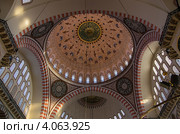 Мечеть Сулеймание. Стамбул. Интерьер (2012 год). Стоковое фото, фотограф Аркадий Захаров / Фотобанк Лори