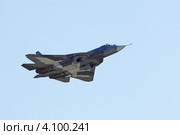 Международный авиационно-космический салон МАКС-2011. Перспективный авиационный комплекс фронтовой авиации ПАК ФА, Т-50 - многоцелевой истребитель пятого поколения. Редакционное фото, фотограф Игорь Долгов / Фотобанк Лори