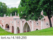 Большой каменный мост (Готический мост), Усадьба Царицыно, Москва (2010 год). Редакционное фото, фотограф Алексей Стоянов / Фотобанк Лори