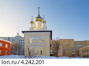 Пантелеимоновский храм на территории Дмитровской городской больницы (2013 год). Стоковое фото, фотограф Елена Коромыслова / Фотобанк Лори