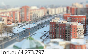 Ленинский проспект, Санкт-Петербург. Эффект tilt-shift (2013 год). Стоковое видео, видеограф Кекяляйнен Андрей / Фотобанк Лори