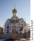 Строительство храма-часовни иконы Божией Матери в г. Стаханов. Стоковое фото, фотограф Алексей Голубенко / Фотобанк Лори