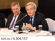 Жан Лемьер (Jean Lemierre) - советник председателя BNP Paribas на встрече министров финансов и глав центральных банков группы G20, отель Ritz-Carlton, Москва (2013 год). Редакционное фото, фотограф Игорь Долгов / Фотобанк Лори