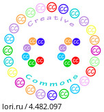 Логотип корпорации Creative Commons (СС), иллюстрация. Стоковая иллюстрация, иллюстратор Юлия Ухина / Фотобанк Лори
