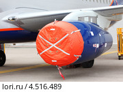 Самолет Sukhoi Superjet 100 (Сухой Суперджет 100, SSJ-100), двигатель PowerJet SaM146 (2011 год). Редакционное фото, фотограф Losevsky Pavel / Фотобанк Лори