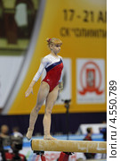 Анастасия Гришина на чемпионате Европы по спортивной гимнастике 2013 года. Москва, СК "Олимпийский" Редакционное фото, фотограф Игорь Долгов / Фотобанк Лори
