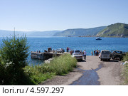 Причал на мысе Рогатка в поселке Листвянка на Байкале (2007 год). Редакционное фото, фотограф Солодовникова Елена / Фотобанк Лори