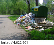 Помойка в парке-заповеднике "Лосиный остров", район Гольяново, Москва (2013 год). Редакционное фото, фотограф lana1501 / Фотобанк Лори
