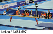 Лариса Йордаке (Larisa Iordache) - румынская гимнастка на чемпионате Европы по спортивной гимнастике 2013 года. Москва, СК "Олимпийский" Редакционное видео, видеограф Игорь Долгов / Фотобанк Лори