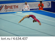 Анастасия Гришина на чемпионате Европы по спортивной гимнастике 2013 года. Москва, СК "Олимпийский" Редакционное фото, фотограф Игорь Долгов / Фотобанк Лори