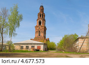 Юрьев-Польский. Колокольня ныне несуществующего Петропавловского монастыря (2013 год). Стоковое фото, фотограф Pukhov K / Фотобанк Лори