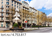 Вид на Барселону. Gran Via de les Corts Catalanes (2013 год). Редакционное фото, фотограф Яков Филимонов / Фотобанк Лори