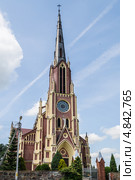 Костёл Пресвятой Троицы , Гервяты, Беларусь (2013 год). Стоковое фото, фотограф Михаил Широков / Фотобанк Лори