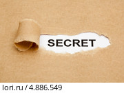 Слово Secret на бумаге. Стоковое фото, фотограф Ивелин Радков / Фотобанк Лори