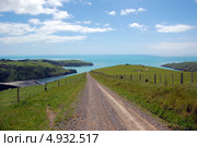 Грунтовая дорога на полуострове Банкс в Новой Зеландии (2010 год). Стоковое фото, фотограф Daniil Nasonov / Фотобанк Лори