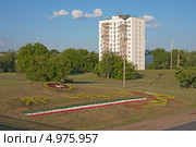 Набережные Челны и герб татарстана, надпись в виде декоративных цветов (2013 год). Редакционное фото, фотограф Андрей Ижаковский / Фотобанк Лори