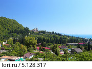 Вид на город Новый Афон. Абхазия. Стоковое фото, фотограф Григорий Писоцкий / Фотобанк Лори