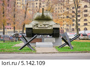 Танк Т-34 в Москве (2013 год). Редакционное фото, фотограф Алёшина Оксана / Фотобанк Лори