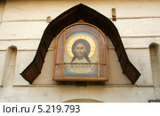 Иисус Христос. Надвратная икона, Новоспасский монастырь, Москва (2013 год). Стоковое фото, фотограф Щеголева Ольга / Фотобанк Лори