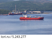 Судно-снабженец серии СА-15 "Юрий Аршеневский" на рейде Мурманска (2013 год). Редакционное фото, фотограф Алексей Шматков / Фотобанк Лори