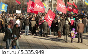Протестная акция в Днепропетровске, Украина (2013 год). Редакционное видео, видеограф Потийко Сергей / Фотобанк Лори