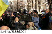 Выступление на протестной акции в Днепропетровске (2013 год). Редакционное видео, видеограф Потийко Сергей / Фотобанк Лори