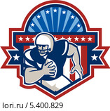 Игрок в американский футбол, Quarterback Crest. Стоковая иллюстрация, иллюстратор Aloysius Patrimonio / Фотобанк Лори