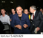 Финал конкурса "Мисс Офис 2013".В жюри: Костя Цзю, Михаил Сидорычев и Малена Маяковская, Вадим Степанцов, Михаил Башкатов,Жанна Эпле с сыном,ведущий Петр Кулешов, Максим Покровский. Редакционное фото, фотограф Александр С. Курбатов / Фотобанк Лори