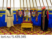 Юрта калмыка внутри, фрагмент выставочного стенда (2012 год). Редакционное фото, фотограф Михаил Иванов / Фотобанк Лори