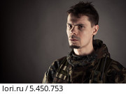 Портрет военного. Стоковое фото, фотограф Quadshock / Фотобанк Лори