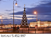 Новогодняя набережная Невы (2013 год). Редакционное фото, фотограф Александр Алексеев / Фотобанк Лори