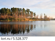 Гребнево, Барские пруды. Вид на остров Шишкина гора (2013 год). Стоковое фото, фотограф Alexei Tavix / Фотобанк Лори