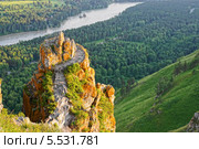Скала "Чёртов палец" над Катунью (2013 год). Редакционное фото, фотограф Павел Зубакин / Фотобанк Лори