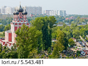 Церковь Тихвинской иконы Богоматери на Алексеевском кладбище. Стоковое фото, фотограф Losevsky Pavel / Фотобанк Лори