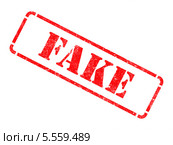 Fake. Красный штамп. Стоковая иллюстрация, иллюстратор Илья Урядников / Фотобанк Лори