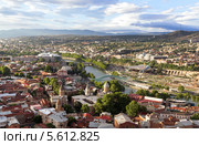 Панорама вечернего Тбилиси. Грузия (2013 год). Стоковое фото, фотограф Евгений Ткачёв / Фотобанк Лори