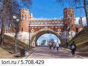 Город Москва. Музей-заповедник "Царицыно". Фигурный мост (2014 год). Редакционное фото, фотограф Сергей Лаврентьев / Фотобанк Лори