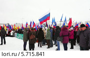Россияне поддерживают Крым в Петрозаводске (2014 год). Редакционное видео, видеограф Павел С. / Фотобанк Лори