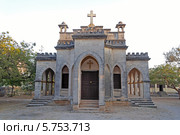 Христианская церковь в Порбандаре, Гуджарат (2014 год). Стоковое фото, фотограф Вячеслав Беляев / Фотобанк Лори