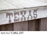 Надпись "Texas" на доске (2014 год). Стоковое фото, фотограф Кекяляйнен Андрей / Фотобанк Лори