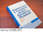 Сборник комментариев к Семейному кодексу Российской Федерации с обручальными кольцами. Стоковое фото, фотограф Александр Тарасенков / Фотобанк Лори