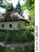 Сельский деревянный дом, обмазанный глиной (мазанка) (2014 год). Стоковое фото, фотограф Юлия Желтенко / Фотобанк Лори
