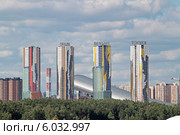 Комплекс высотных жилых домов "Крост" в Красногорске. Подмосковье (2014 год). Редакционное фото, фотограф Сергей Соболев / Фотобанк Лори