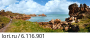 Ploumanach coast spring panorama (Brittany, France) Стоковое фото, фотограф Юрий Брыкайло / Фотобанк Лори