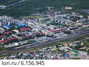 Город Пыть-Ях, Югра, вид сверху (2014 год). Стоковое фото, фотограф Владимир Мельников / Фотобанк Лори