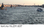 Сезон белых ночей во время празднования дня ВМФ в Санкт-Петербурге (2014 год). Редакционное видео, видеограф Кекяляйнен Андрей / Фотобанк Лори
