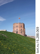 Башня Гедиминаса на Замковой горе в Вильнюсе, Литва (2014 год). Стоковое фото, фотограф Алексей Семенушкин / Фотобанк Лори