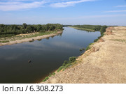 Вид с высокого берега реки Ахтуба, Астраханская область. Стоковое фото, фотограф Алексей Гусев / Фотобанк Лори